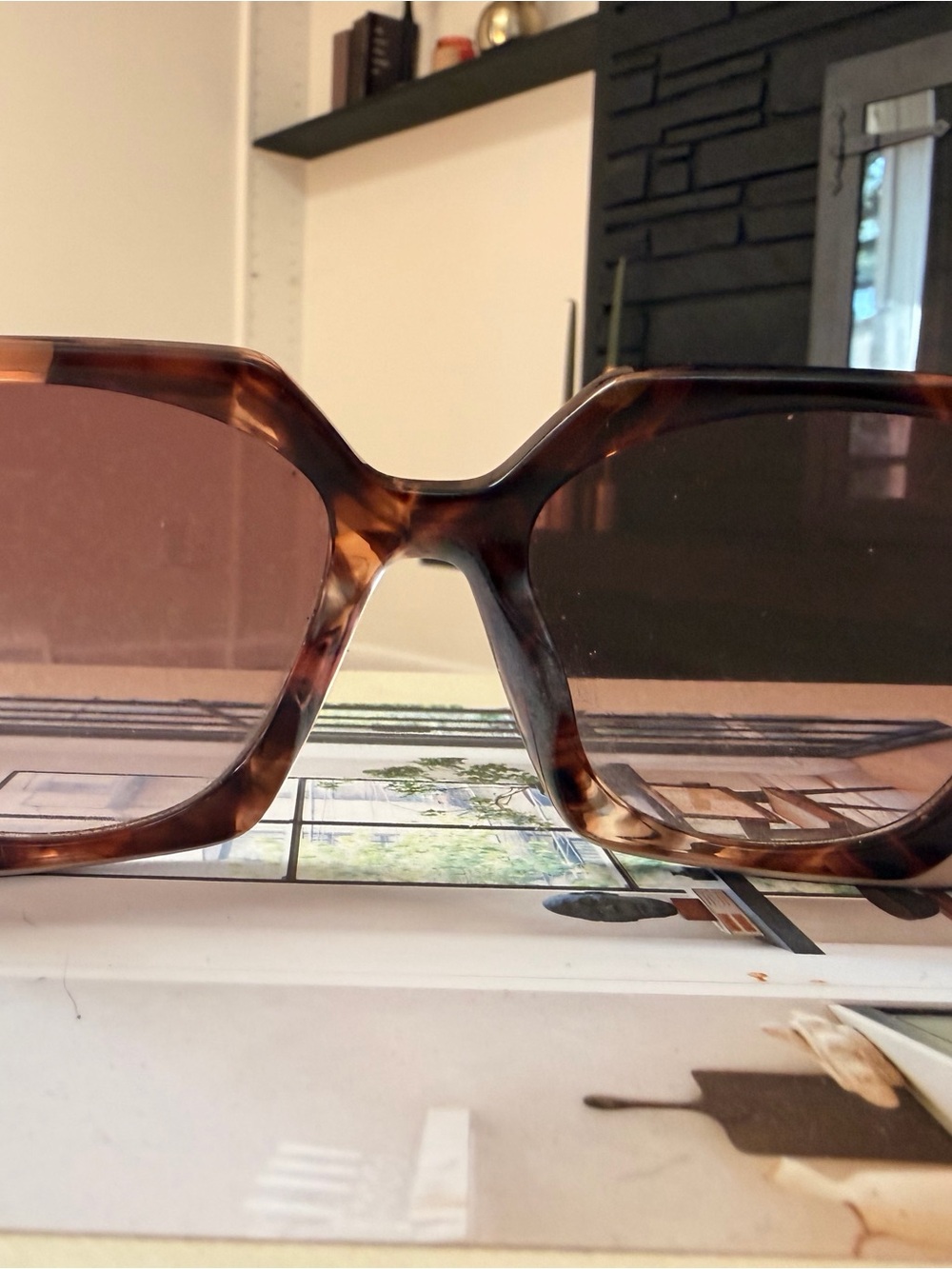 Prada Women’s Tortoiseshell and Beige Sunglasses - Brown Gradient Lenses - Picture 6 of 15